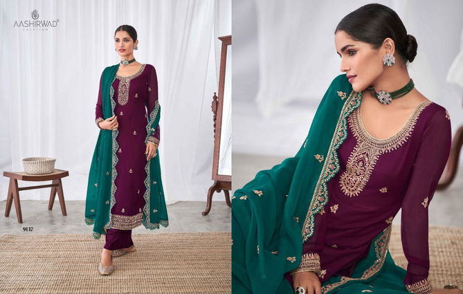 JASMIT Heavy Fancy Festive Wear Designer Georgette Salwar Suit Collection